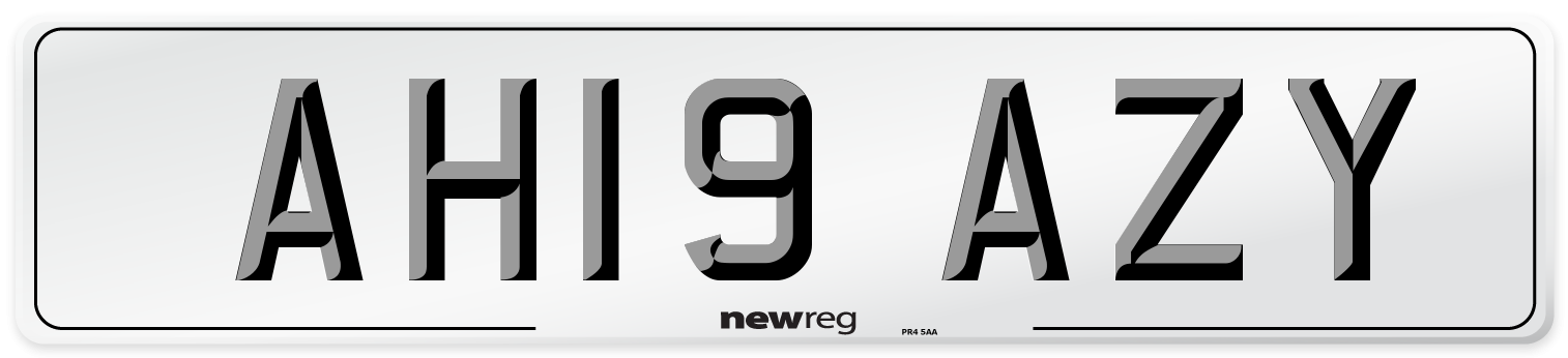 AH19 AZY Number Plate from New Reg